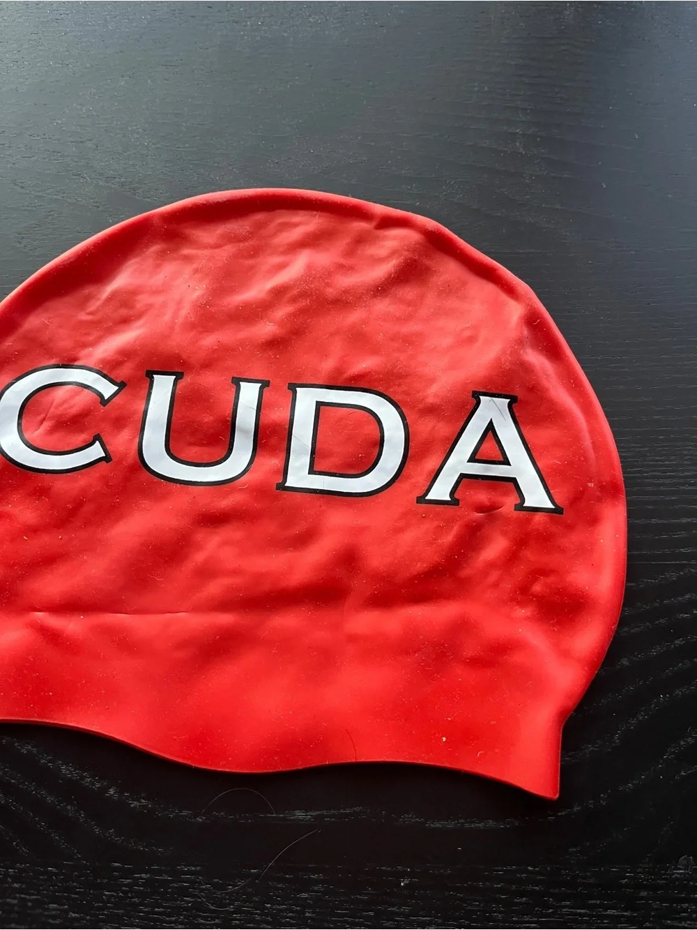 Front Range CUDA Red Latex Swim Cap One Size Swimming